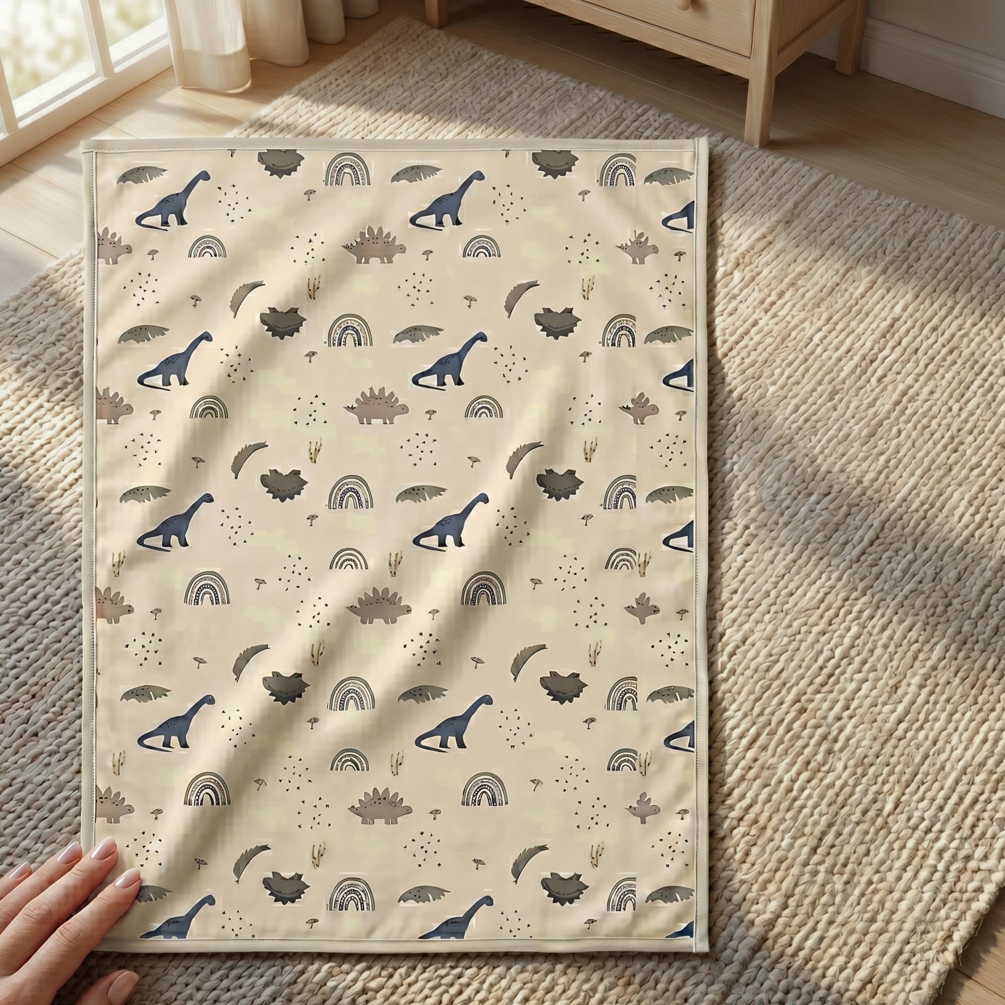Baby Changing Pad – Dino Beige
