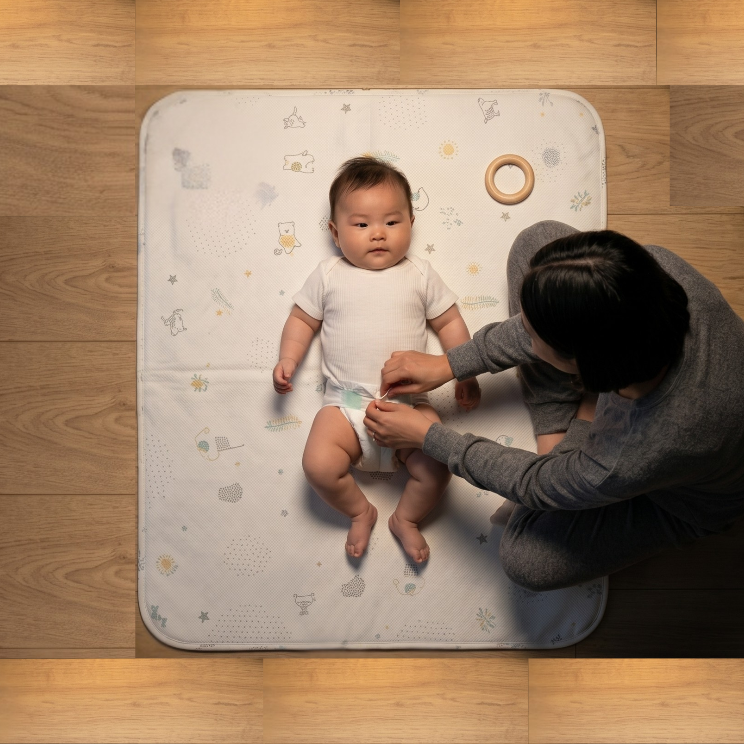 Baby Changing Mat – Soft Grey